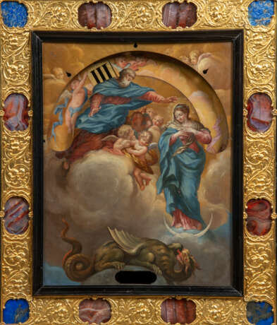 AN ITALIAN ORMOLU-MOUNTED, PIETRA DURA, POLYCHROME-PAINTED, EBONY AND ROSEWOOD NIGHT TIMEPIECE CLOCK - фото 6