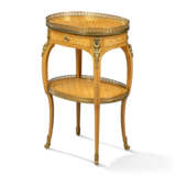 A FRENCH ORMOLU-MOUNTED SYCAMORE AND GREEN-STAINED SYCAMORE OCCASIONAL TABLE - photo 1