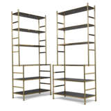 A PAIR OF FRENCH BRASS AND LACQUERED ETAGERES - photo 1