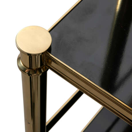 A PAIR OF FRENCH BRASS AND LACQUERED ETAGERES - photo 4