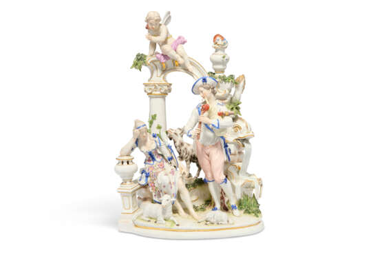 A LUDGWIGSBURG PORCELAIN GROUP - Foto 1