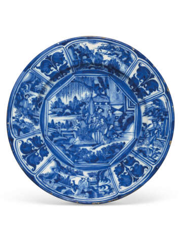 A DELFT BLUE AND WHITE CHINOISERIE CHARGER - photo 1