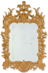 A GEORGE II GILTWOOD MIRROR