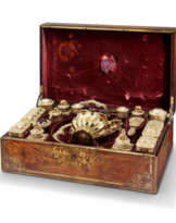 A FRENCH SILVER-GILT DRESSING TABLE SERVICE