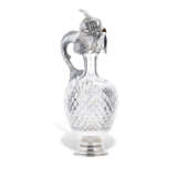 A SMALL SILVER-MOUNTED CUT-GLASS DECANTER - фото 2