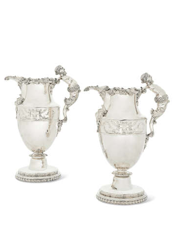 A PAIR OF GEORGE III SILVER EWERS - photo 1