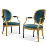 A PAIR OF GEORGE III GILTWOOD OPEN ARMCHAIRS - photo 2