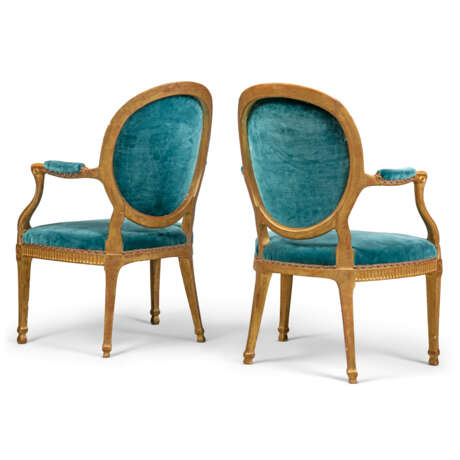 A PAIR OF GEORGE III GILTWOOD OPEN ARMCHAIRS - photo 3