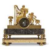 A DIRECTOIRE ORMOLU AND LEVANTO ROSSO MARBLE MANTEL CLOCK - photo 3