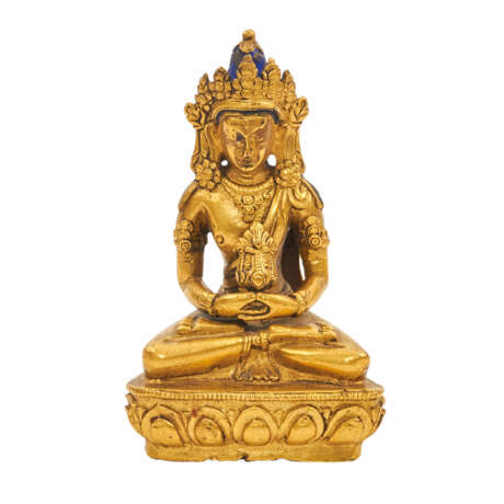 Buddha Amitayus. Feuervergoldete Bronze SINOTIBETISCH, 20. Jahrhundert. - фото 2