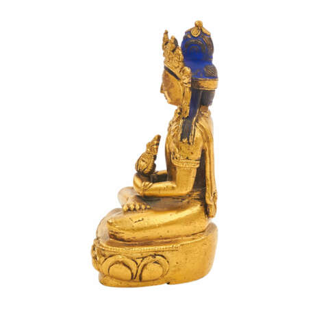 Buddha Amitayus. Feuervergoldete Bronze SINOTIBETISCH, 20. Jahrhundert. - photo 3