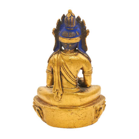 Buddha Amitayus. Feuervergoldete Bronze SINOTIBETISCH, 20. Jahrhundert. - photo 4