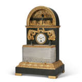 A FRENCH ORMOLU AND PATINATED BRONZE MANTEL CLOCK - фото 6