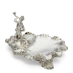 A VICTORIAN SILVER FIGURAL INKSTAND