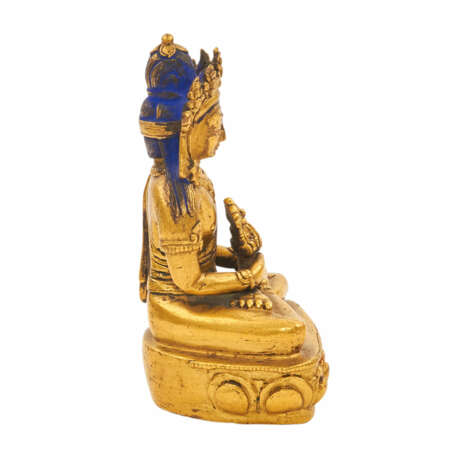 Buddha Amitayus. Feuervergoldete Bronze SINOTIBETISCH, 20. Jahrhundert. - Foto 5