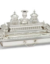 A VICTORIAN SILVER INKSTAND