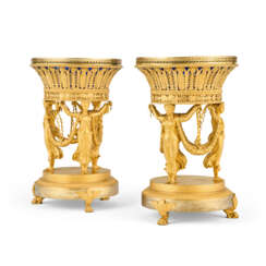 A PAIR OF EMPIRE ORMOLU CENTERPIECES