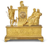 AN EMPIRE ORMOLU MANTEL CLOCK - Foto 1