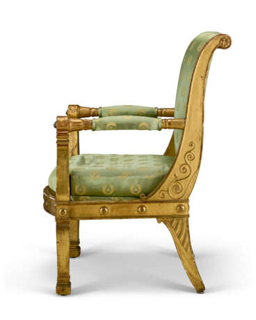 A PAIR OF EMPIRE GILTWOOD FAUTEUILS - photo 4