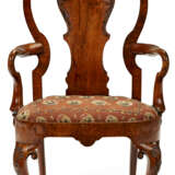 A GEORGE I WALNUT ARMCHAIR - photo 1