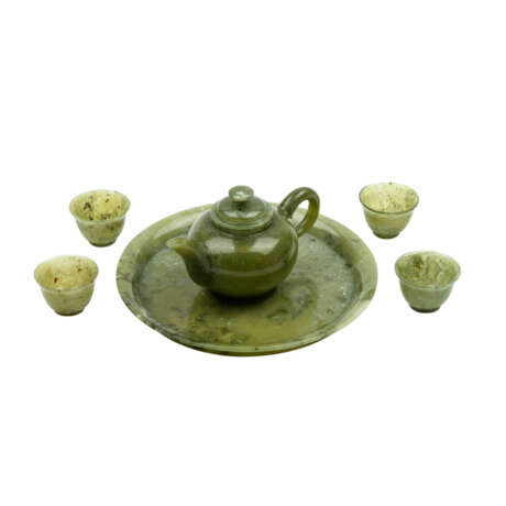 Tee-Service aus Jadeit. CHINA, 20. Jahrhundert. - Foto 3