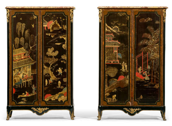 A PAIR OF LOUIS XV ORMOLU-MOUNTED KINGWOOD, CHINESE LACQUER AND VERNIS-DECORATED ARMOIRES - photo 2