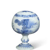 A DUTCH DELFT BLUE AND WHITE WIG STAND - photo 2