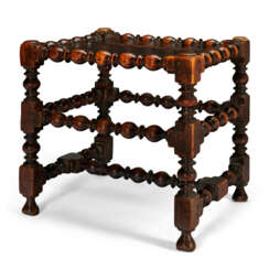 A CHARLES I OAK STOOL