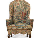 A QUEEN ANNE WALNUT AND BEECHWOOD WING ARMCHAIR - photo 1