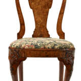 A GEORGE I BURR WALNUT SIDE CHAIR - photo 2