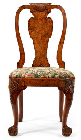 A GEORGE I BURR WALNUT SIDE CHAIR - photo 2