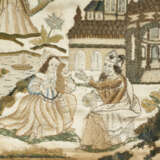 A CHARLES II SILK AND METALLIC NEEDLEWORK - photo 2