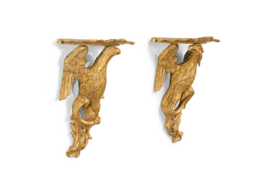 A PAIR OF GEORGE III GILTWOOD BRACKETS - Foto 4