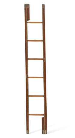 A WILLIAM IV LEATHER LINED FOLDING LIBRARY LADDER - Foto 1