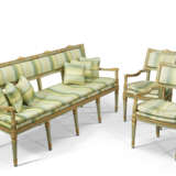 A SET OF ITALIAN PARCEL-GILT AND BLUE-PAINTED SEAT FURNITURE - photo 1