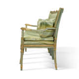 A SET OF ITALIAN PARCEL-GILT AND BLUE-PAINTED SEAT FURNITURE - photo 4