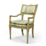 A SET OF ITALIAN PARCEL-GILT AND BLUE-PAINTED SEAT FURNITURE - photo 6