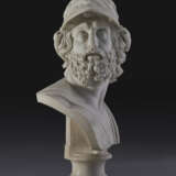 A LARGE ITALIAN MARBLE BUST OF AJAX - photo 2