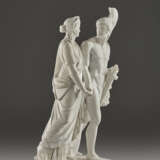 A WHITE MARBLE GROUP OF MARS AND VENUS - photo 8