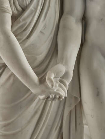 A WHITE MARBLE GROUP OF MARS AND VENUS - photo 9