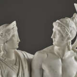 A WHITE MARBLE GROUP OF MARS AND VENUS - photo 10