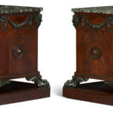 A PAIR OF REGENCY MAHOGANY AND PARCEL-BRONZED TRIANGULAR PEDESTALS - photo 3