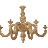 AN ENGLISH GILTWOOD AND GILT GESSO SIX-LIGHT CHANDELIER - фото 3