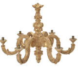 AN ENGLISH GILTWOOD AND GILT GESSO SIX-LIGHT CHANDELIER - Foto 4