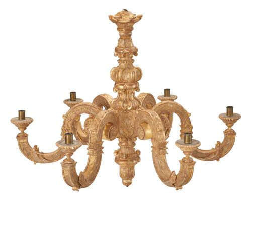 AN ENGLISH GILTWOOD AND GILT GESSO SIX-LIGHT CHANDELIER - photo 4