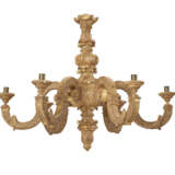 AN ENGLISH GILTWOOD AND GILT GESSO SIX-LIGHT CHANDELIER - Foto 5