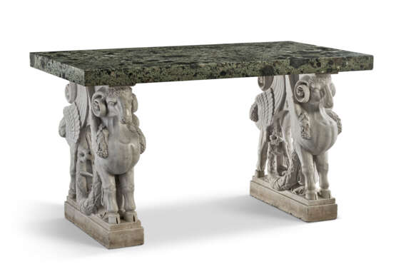 A MARBLE AND VERDE ANTICO SIDE TABLE - photo 2