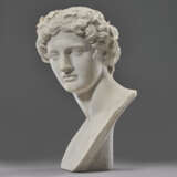 AN ITALIAN WHITE MARBLE BUST OF ANTINOUS AS DIONYSUS - фото 4