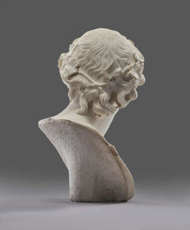 AN ITALIAN WHITE MARBLE BUST OF ANTINOUS AS DIONYSUS - фото 8