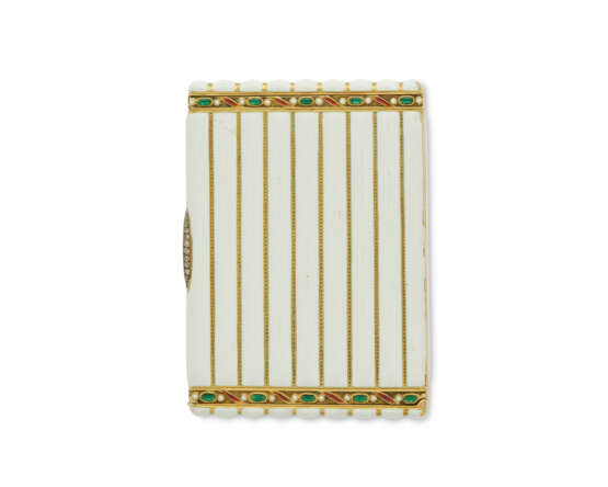 A JEWELED AND ENAMEL GOLD VESTA CASE - photo 3